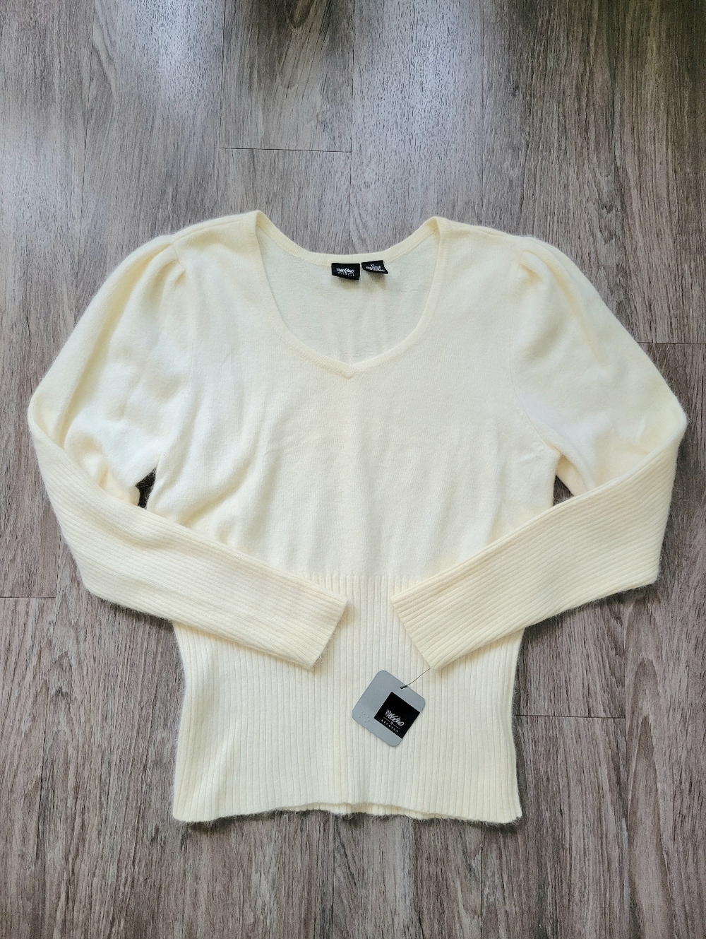 NWT Mossimo Angora Pullover Sweater Snow White Target 90s Y2k Rabbit Hair XL